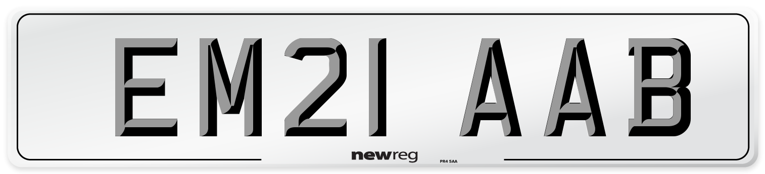 EM21 AAB Number Plate from New Reg